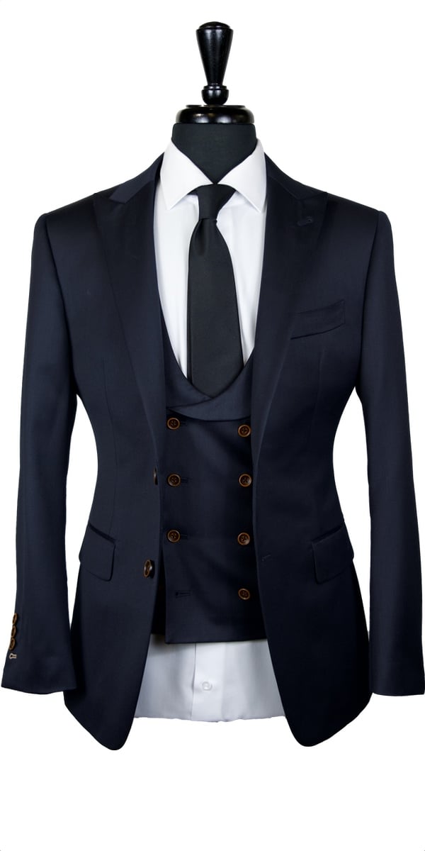 Dark Blue Shine Wool Suit Dark Blue Shine Wool Suit