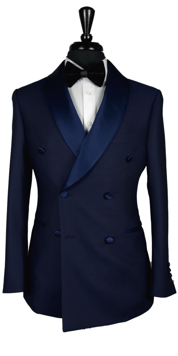 Blue Birdseye Double-Breasted Tux Blue Birdseye Double-Breasted Tux