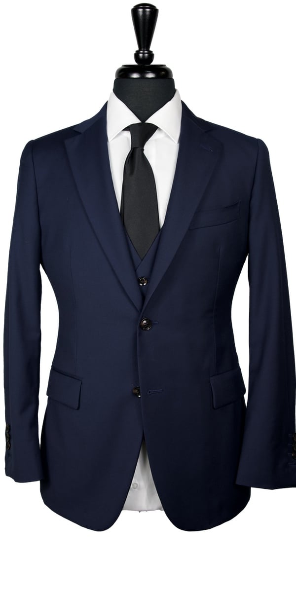 Midnight Blue Twill Wool Suit Midnight Blue Twill Wool Suit