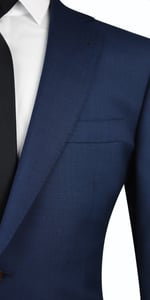 Navy Blue Prince of Wales Glencheck Wool Suit