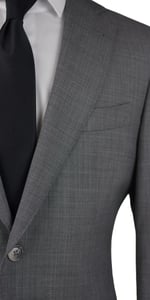 Grey Sharkskin Wool Suit