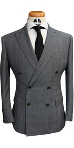Grey Prince of Wales Glencheck Wool Suit