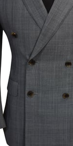 Grey Prince of Wales Glencheck Wool Suit