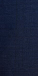 Navy Blue Plaid Wool Suit