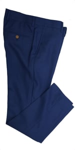 Textured Lapis Blue Check Wool Suit