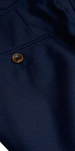 Blue Melange Windowpane Wool Suit