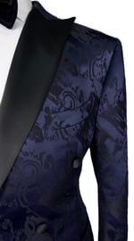 Royal Blue Jacquard Tuxedo