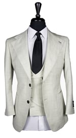 Cream White Wool Suit