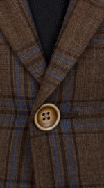 Coffee Check Wool Suit