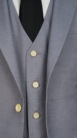 Blue Gray Wool Suit