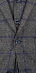 Gray with Blue Windowpane Tweed Suit