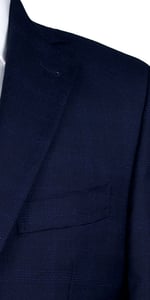 Dark Blue Check Wool Suit