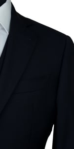 Silky Black Wool Suit