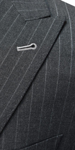 Charcoal Pinstripe Wool Suit