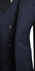 Dark Blue Birdeye Wool Suit