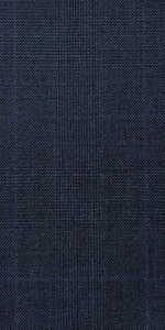 Navy Blue Prince of Wales Wool Suit