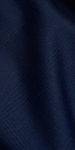 Blue Melange Windowpane Wool Suit