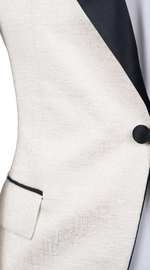 Cream Jacquard Textured Tuxedo