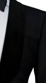 Black Dotted Textured Tuxedo
