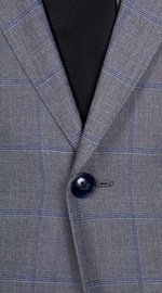 Gray with Blue Windowpane Suit