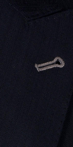 Midnight Blue Herringbone Striped Suit
