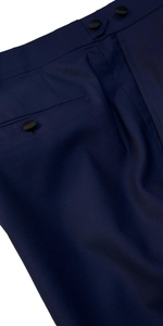 Navy Blue Dobby Wool Suit