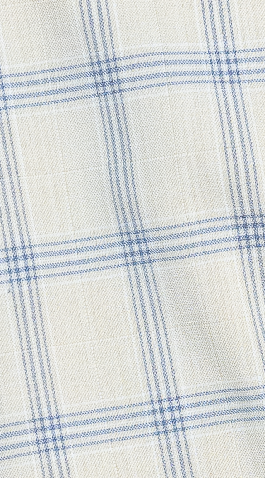 Cream Capri Windowpane Suit