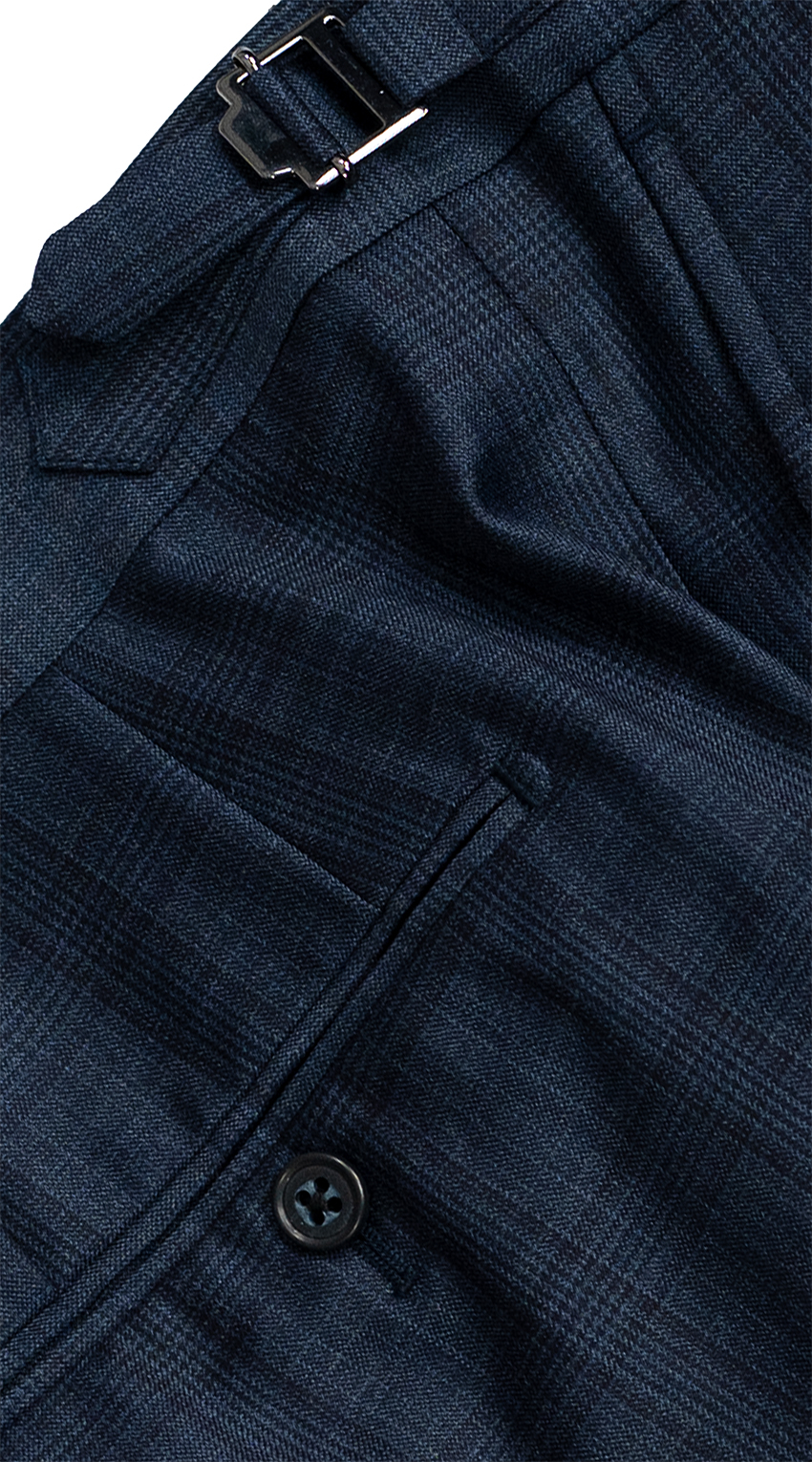 Indigo Blue Glen Check Suit 
