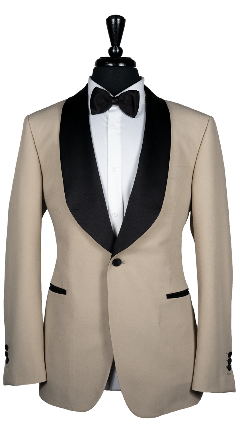 Khaki Beige Wool Tuxedo
