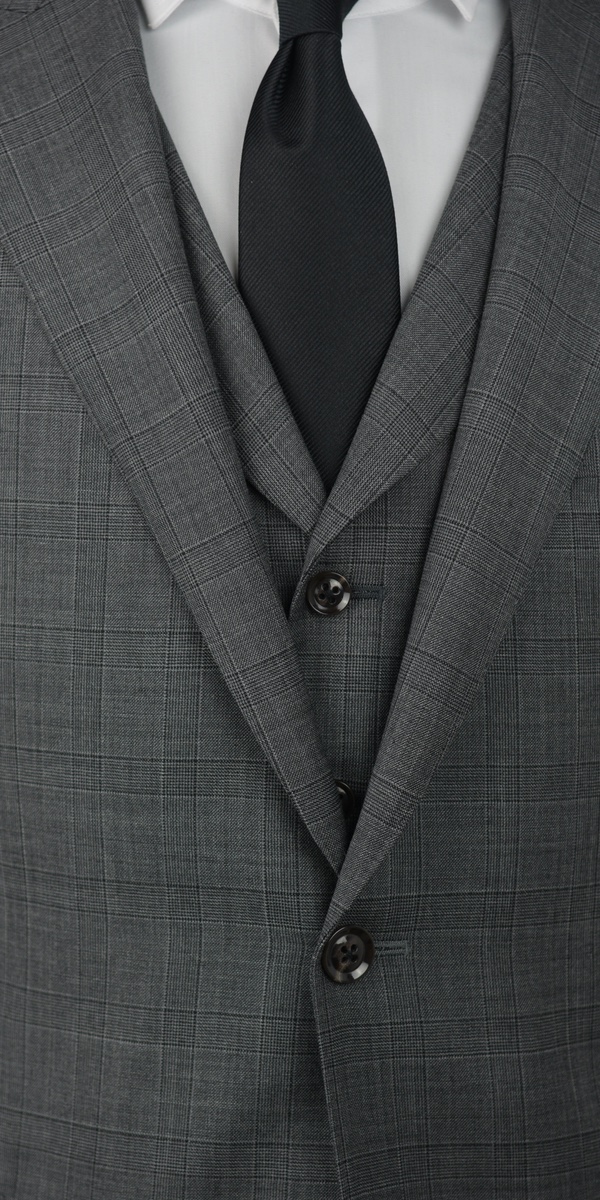 Grey Check Wool Suit