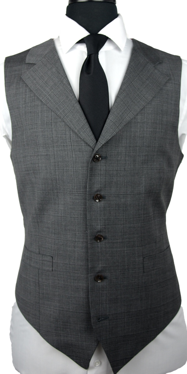 Grey Check Wool Suit