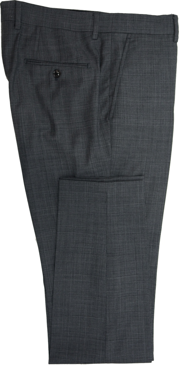 Grey Check Wool Suit