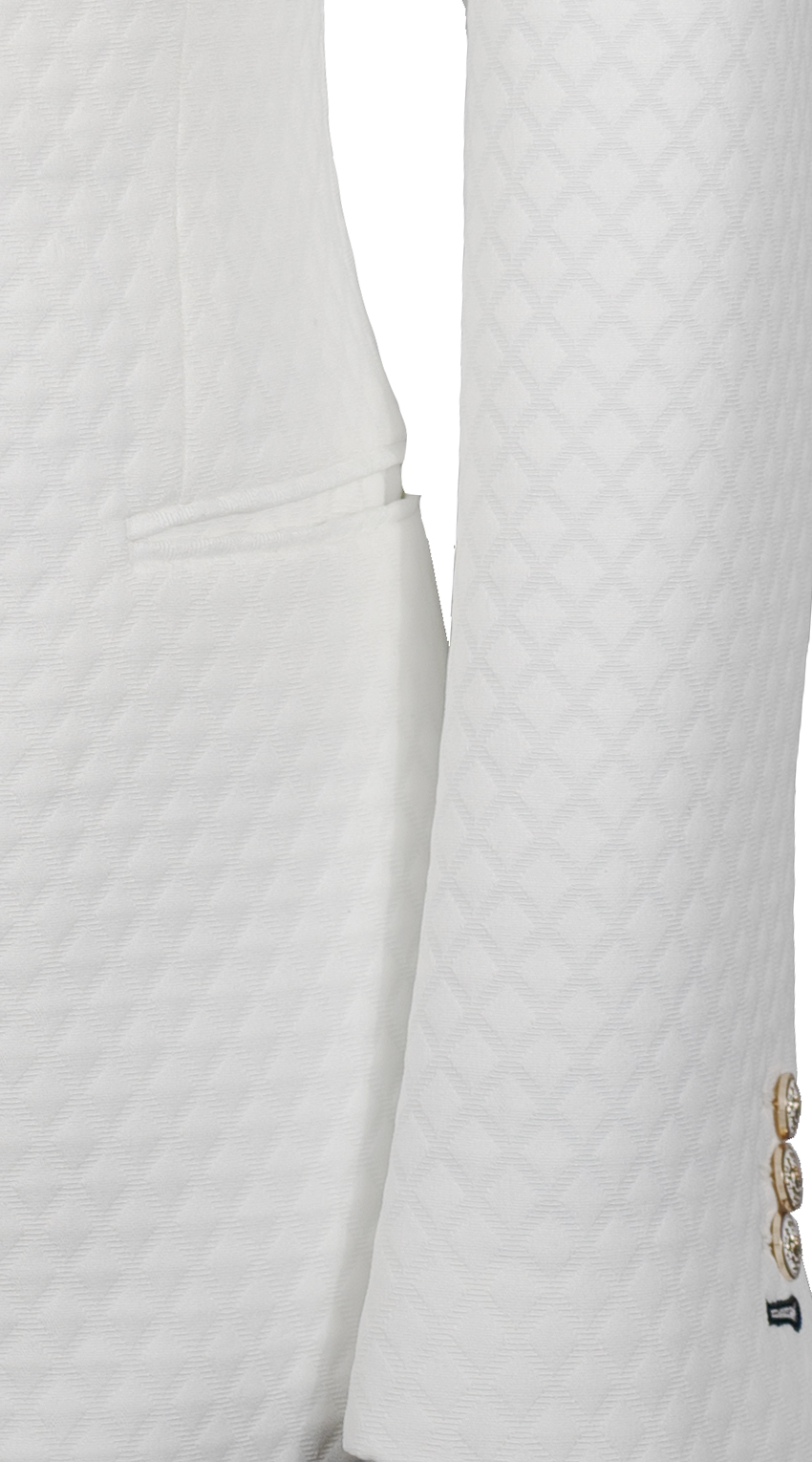 Ivory Diamond Jacquard Tux