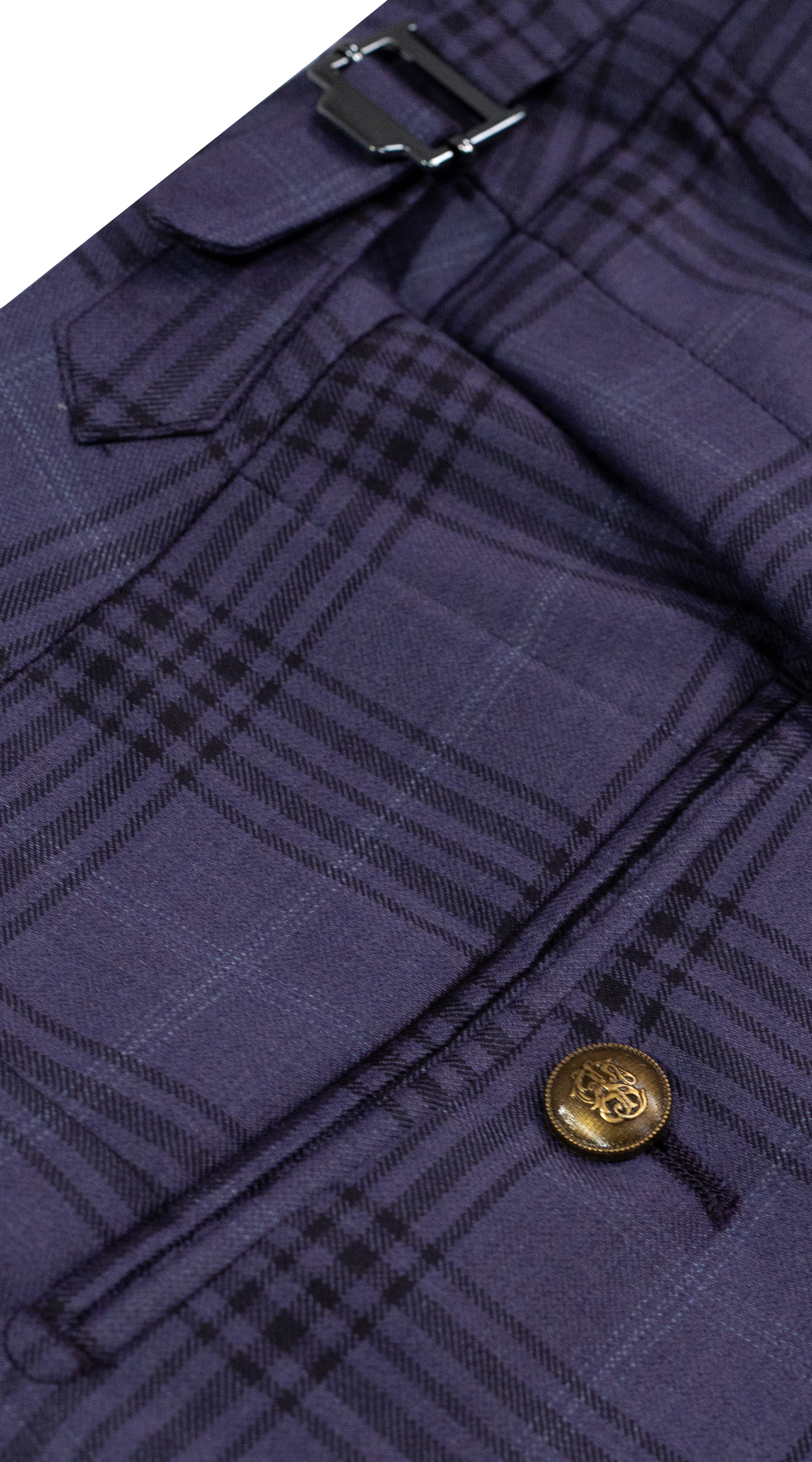 Purple Glen Plaid Three-Piece Suit