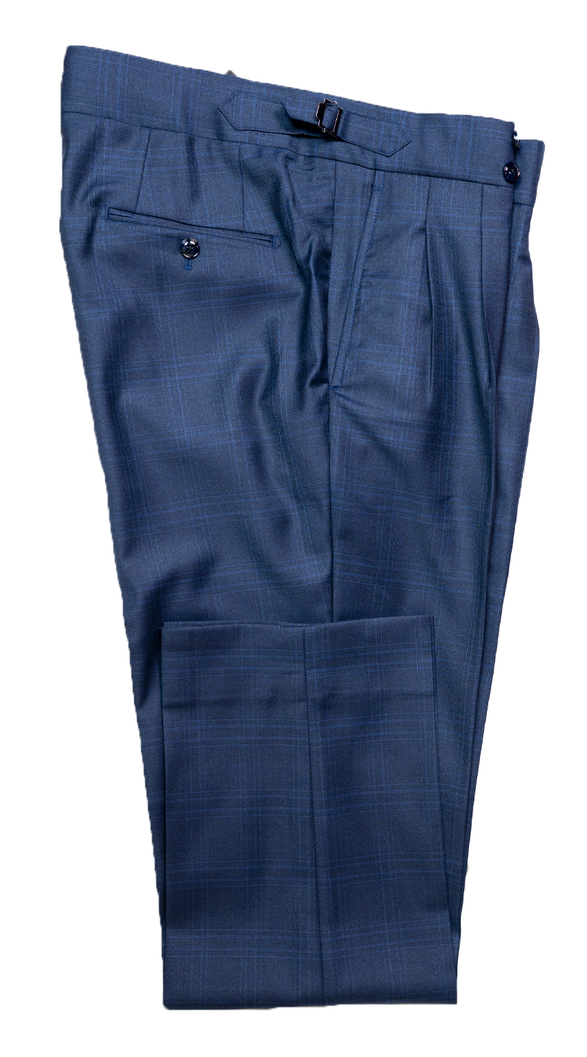 Complet Carreaux Bleu Marine