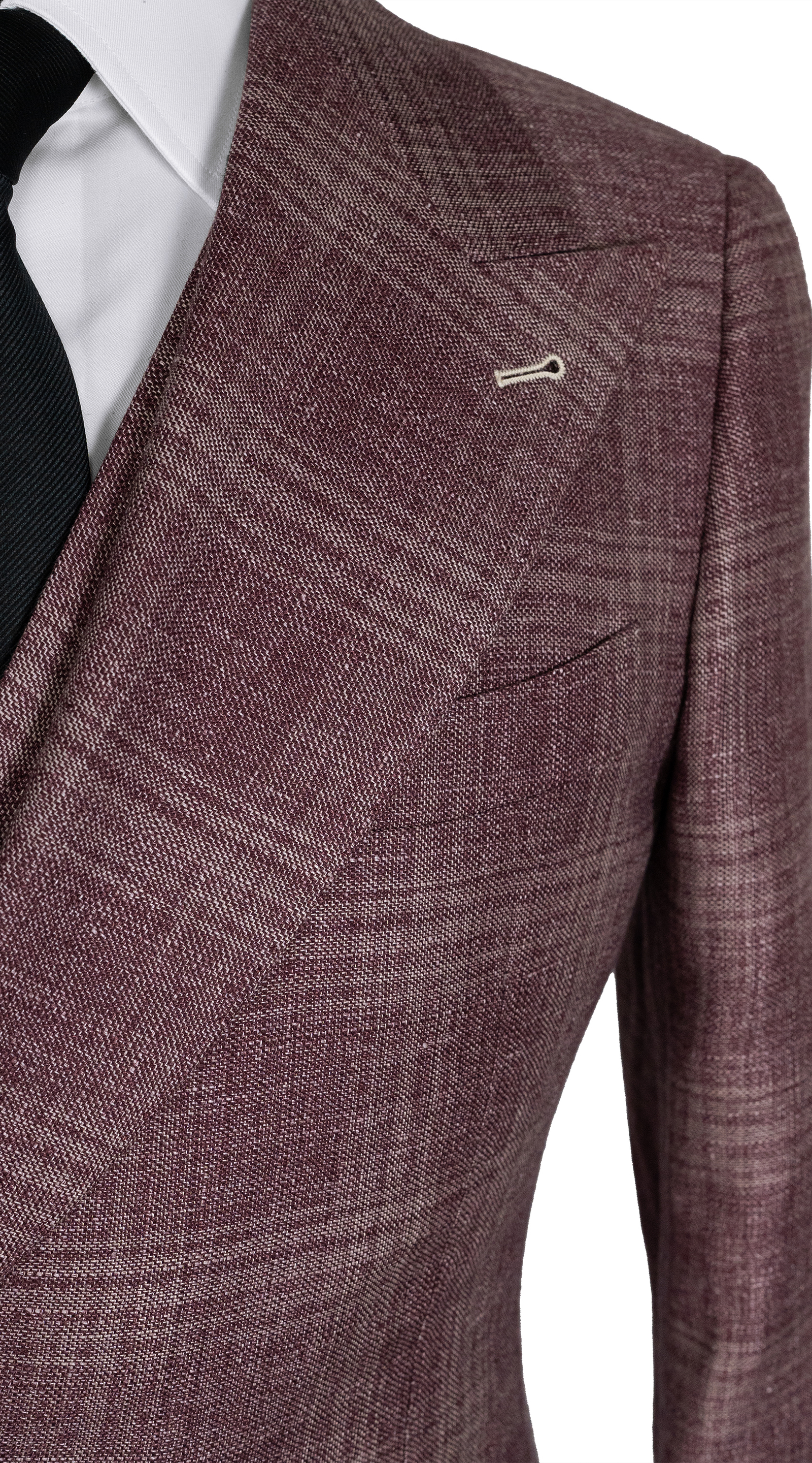 Plum Glen Check Double-Breasted Suit