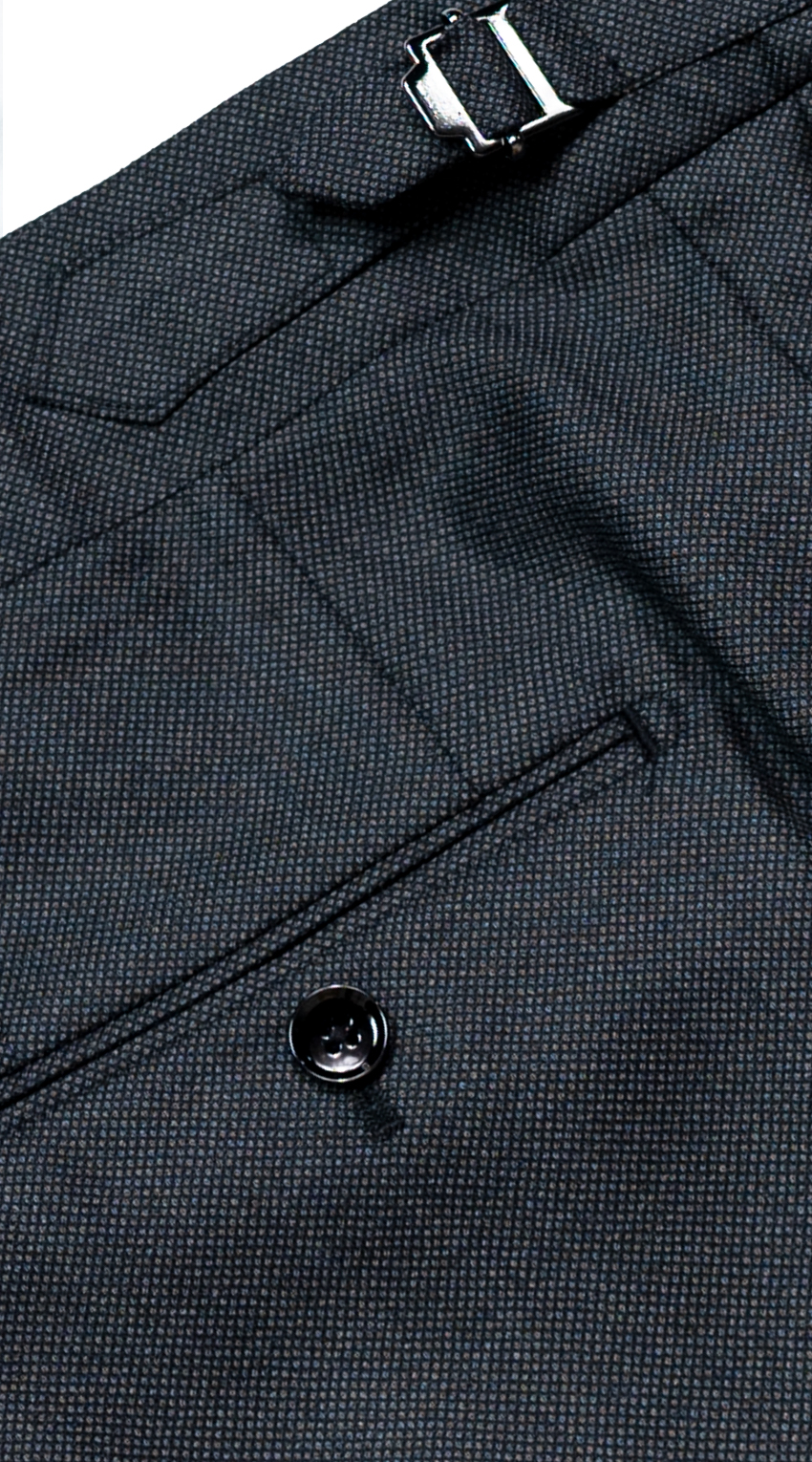 Solid Blue Birdseye Suit