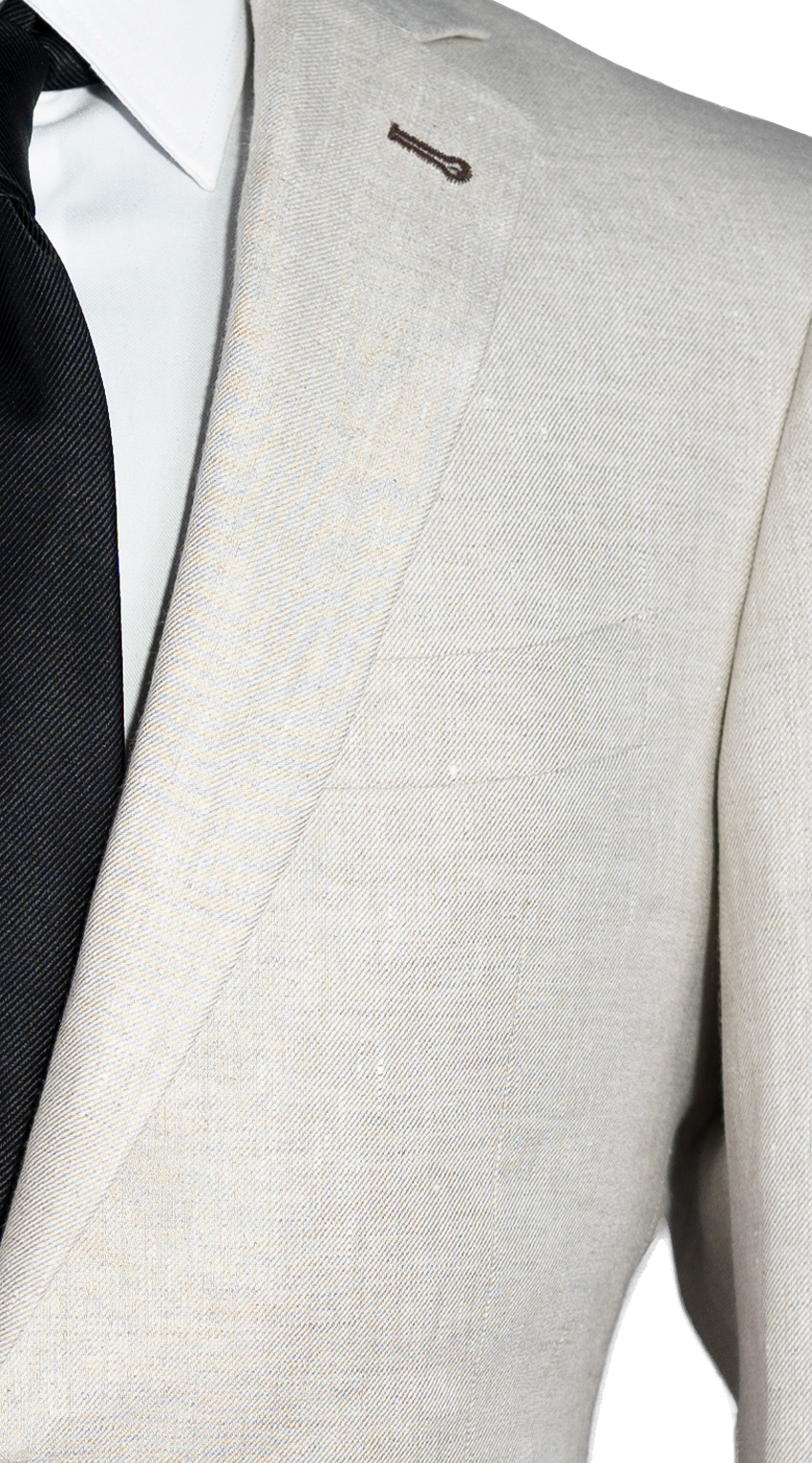 Beige Linen Blend Suit