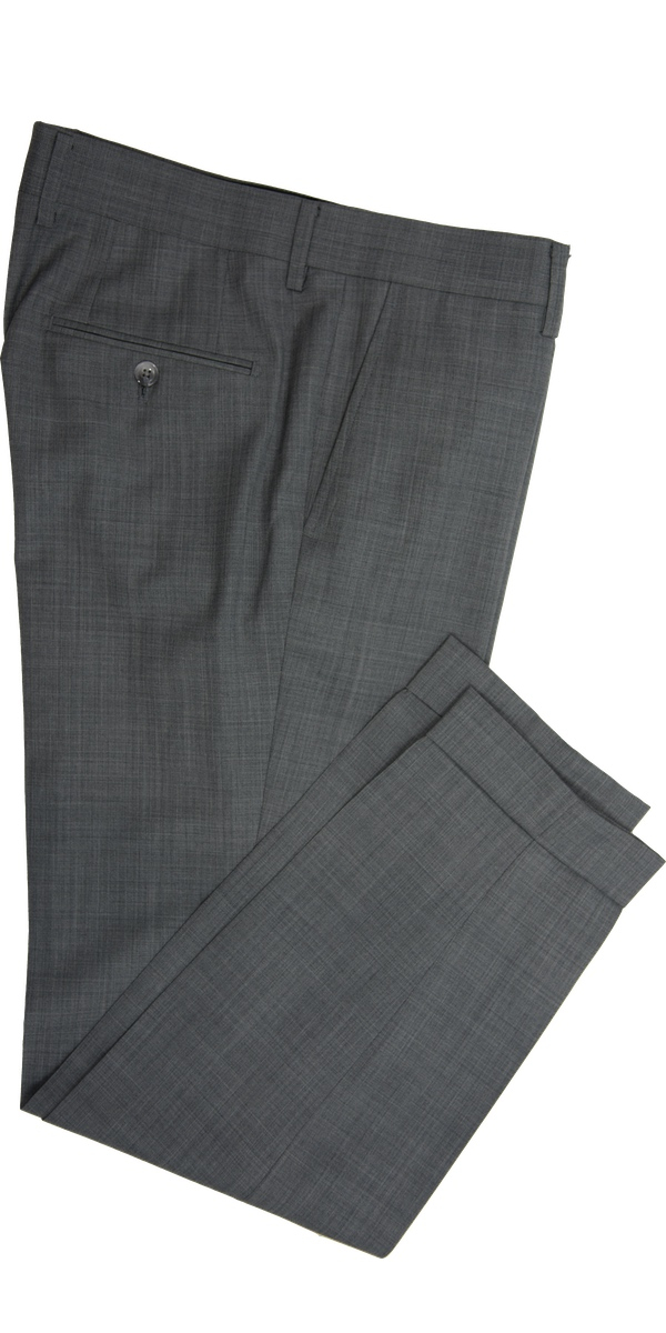 Grey Sharkskin Wool Suit