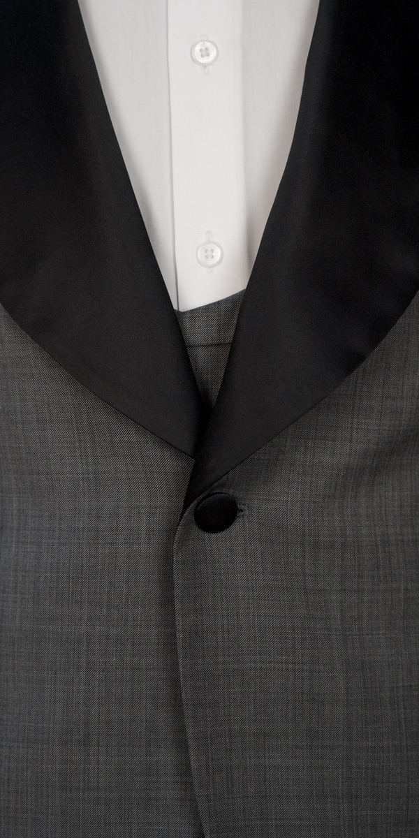 Complet Tuxedo Laine Gris Requin Classique