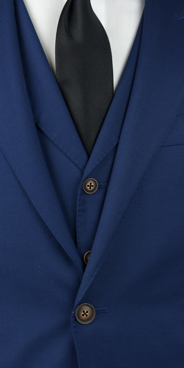 Complet Laine Sergé Bleu Oxford