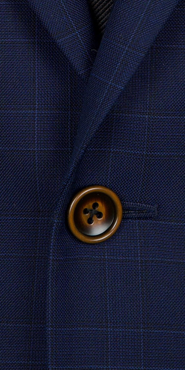 Blue Plaid Wool Suit