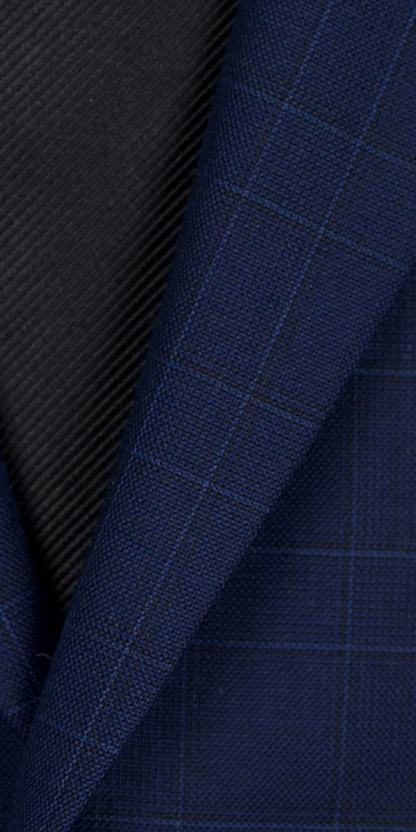 Blue Plaid Wool Suit