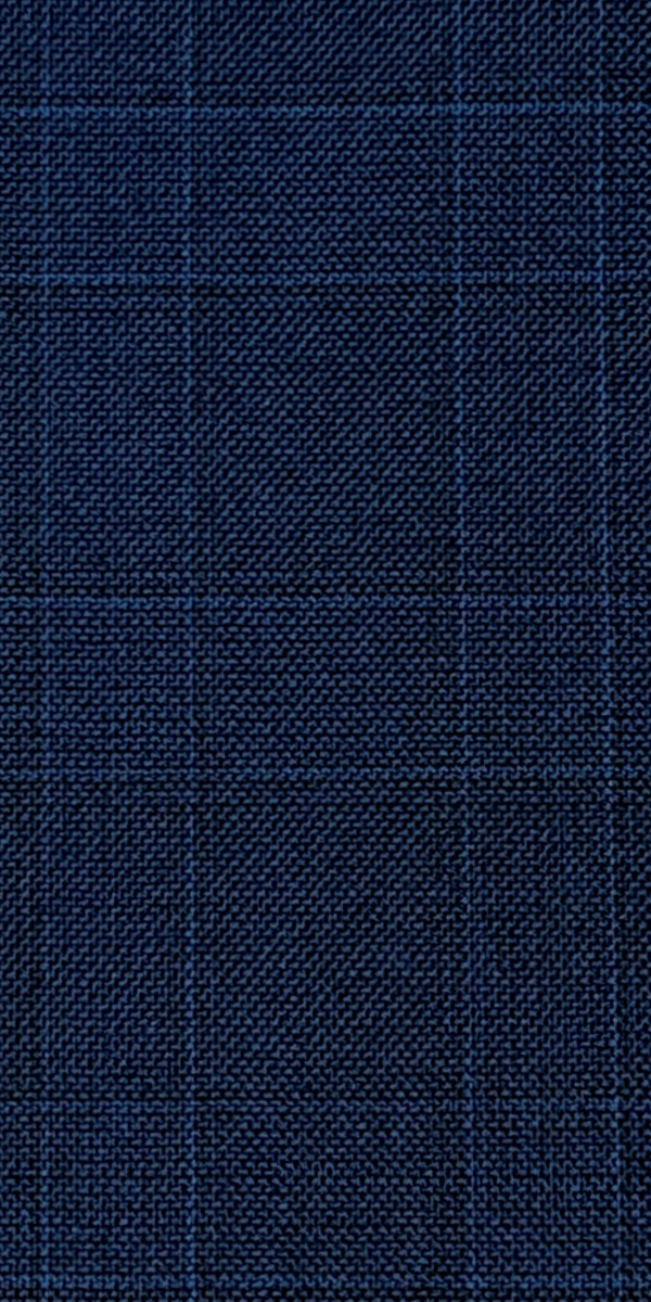 Blue Plaid Wool Suit