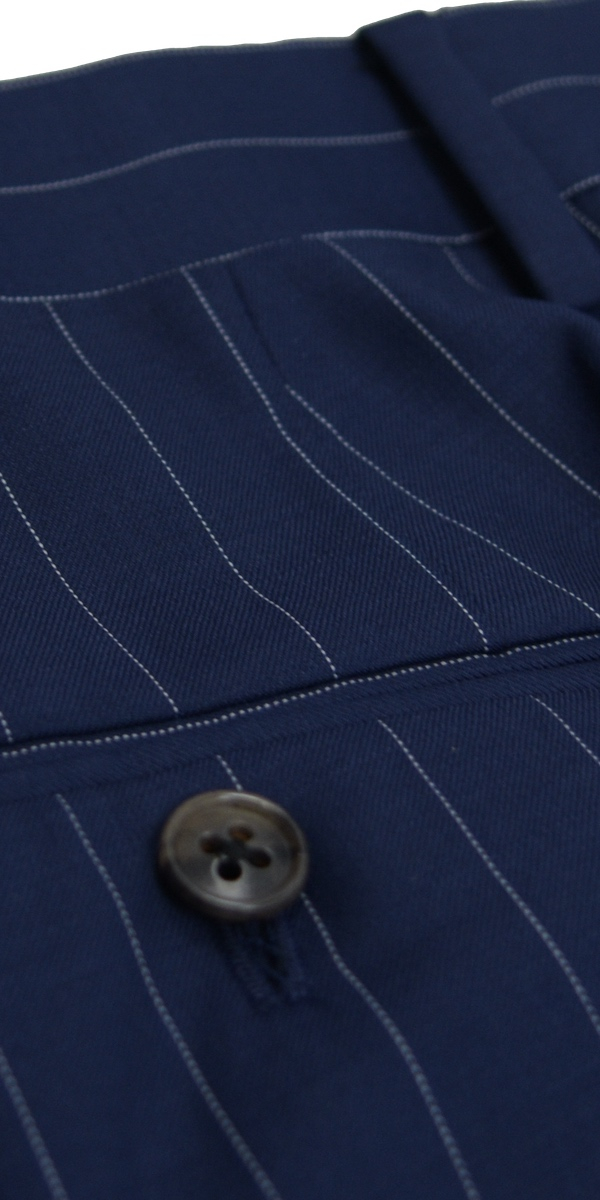 Complet Laine Rayures Bleu Marine