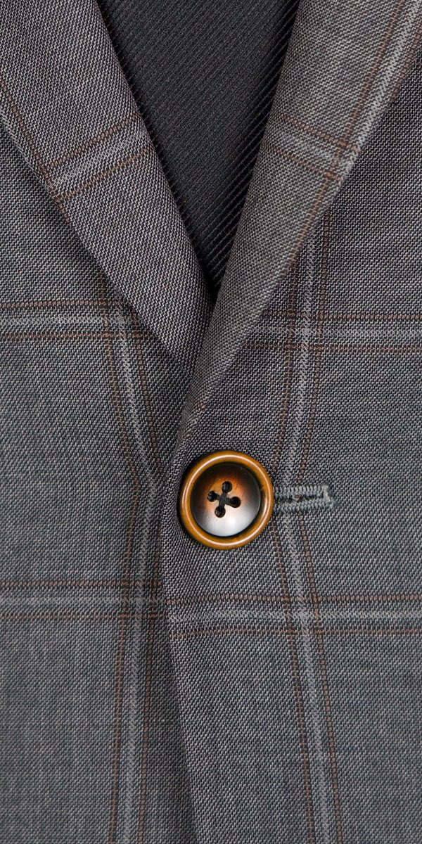 Grey with Brown Windowpane Suit