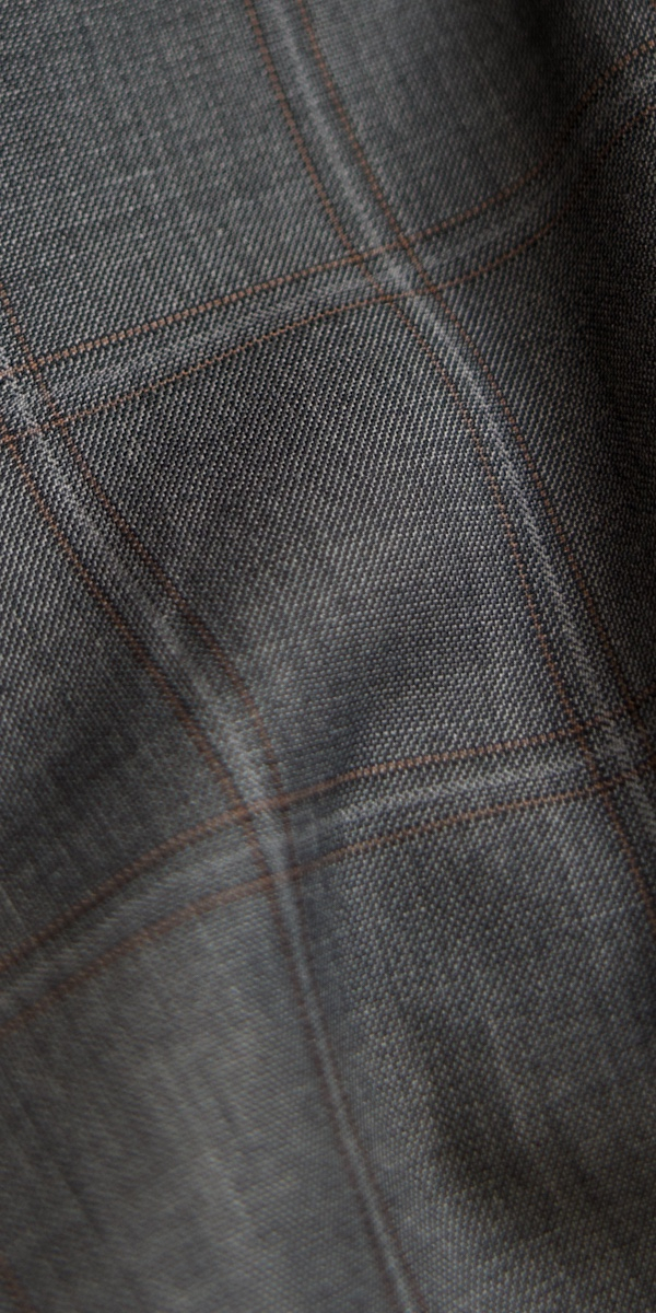 Grey with Brown Windowpane Suit