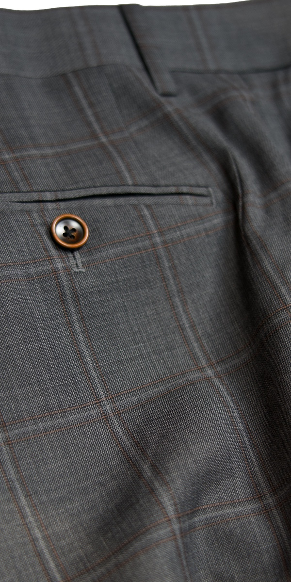 Grey with Brown Windowpane Suit