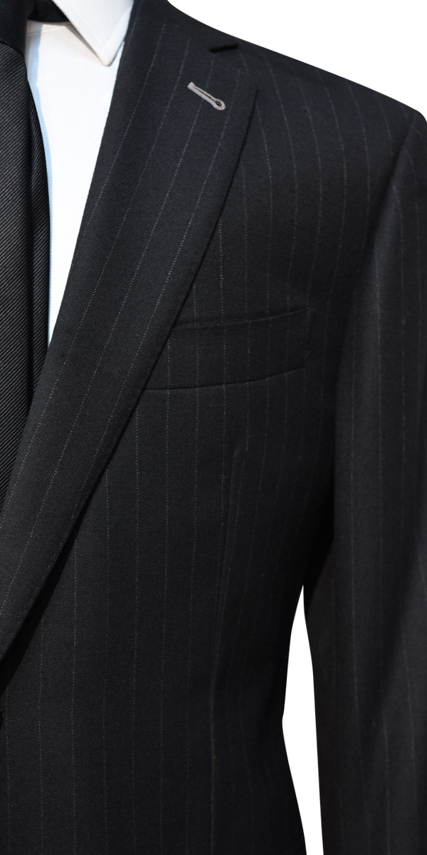 Charcoal Subtle Pinstripe Wool Suit
