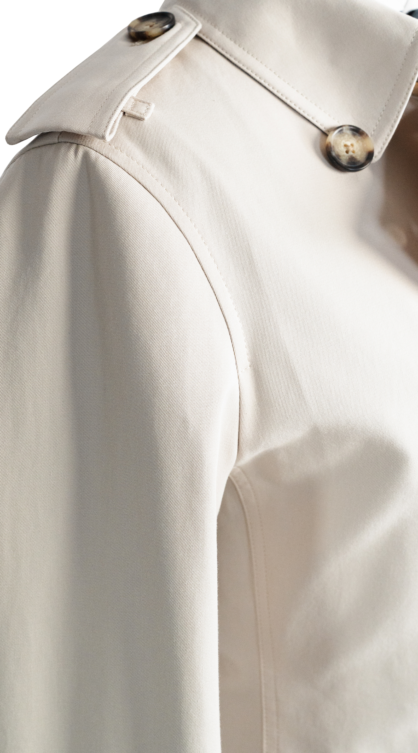 Beige Finch Short Trench Coat 